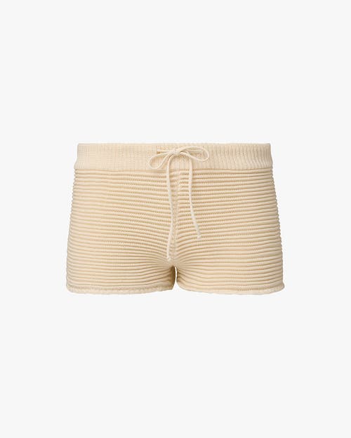 Weworewhat Crochet Hot Shorts In Off-white