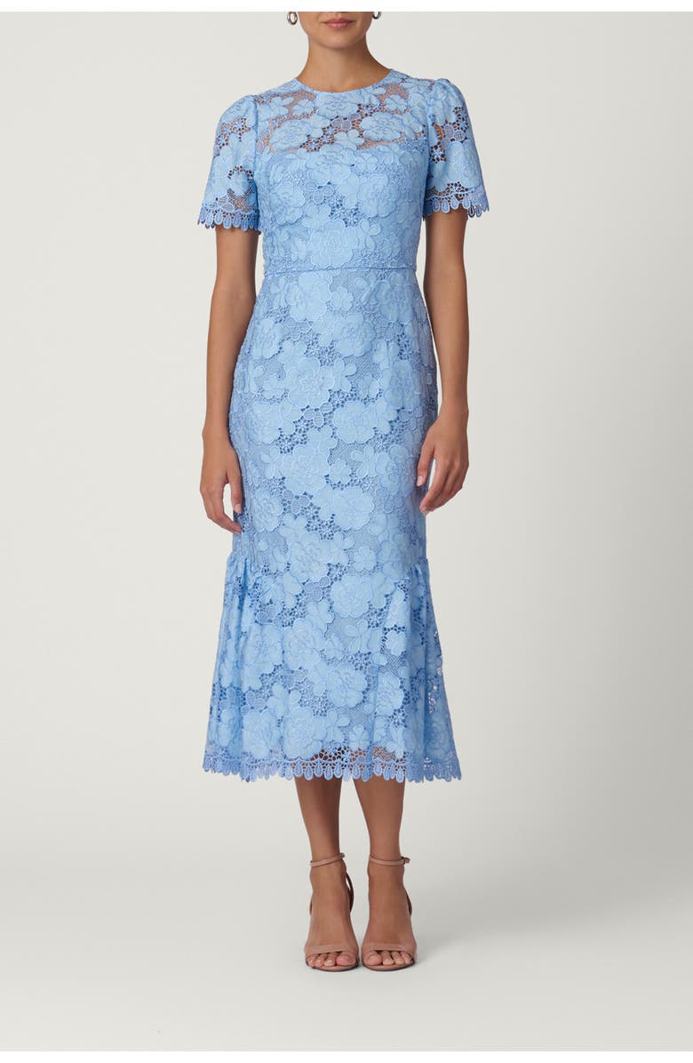 Shoshanna Mill Lace Emmie Dress, Main, color, Vista Blue
