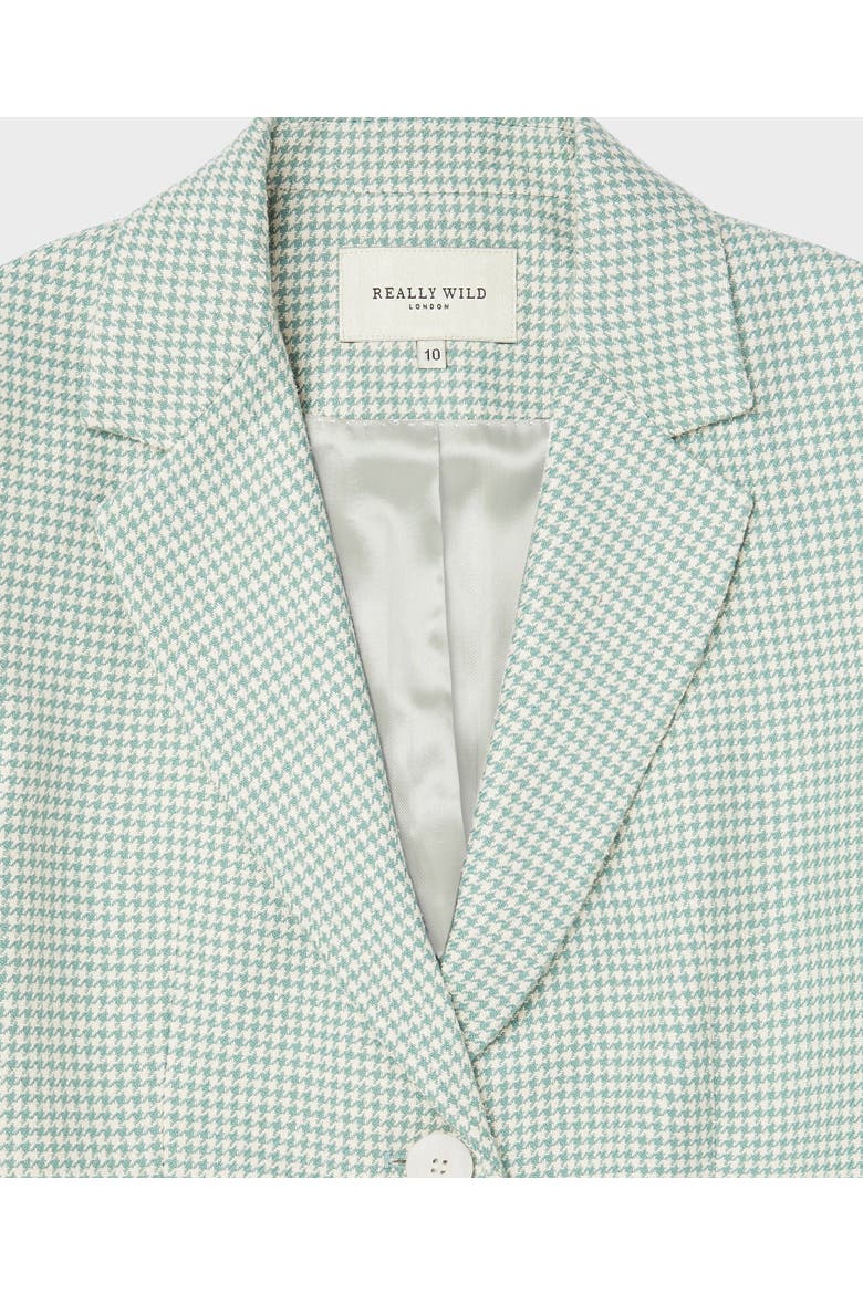 Egerton Cotton Silk Blend Houndstooth Jacket, Alternate, color, Duck Egg Blue