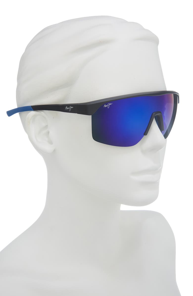 Maui Jim Paluna 99mm PolarizedPlus2<sup>®</sup> Semi-Rimless Sunglasses, Alternate, color, Black