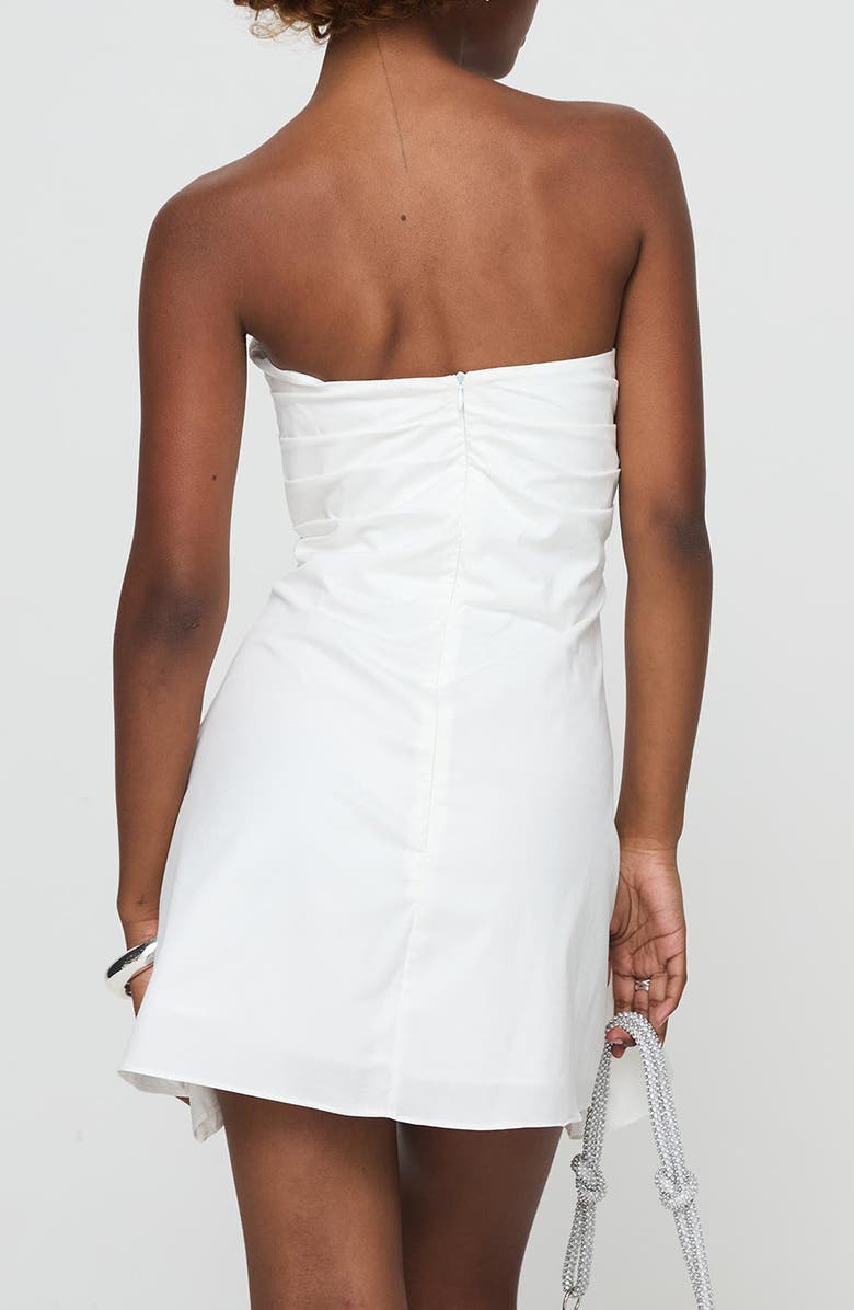 Princess Polly Bradwell Strapless Ruched Minidress, Alternate, color, White