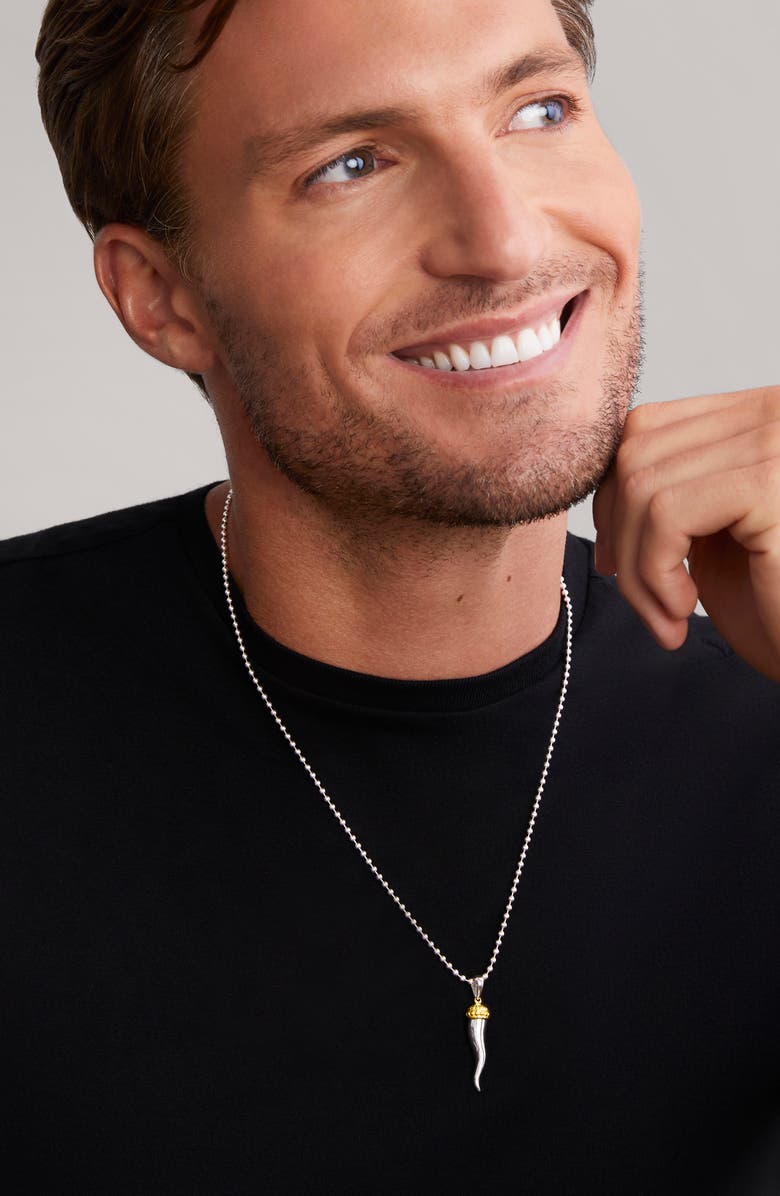 LAGOS Men's Anthem Two-Tone Horn Amulet, Alternate, color, Two-Tone