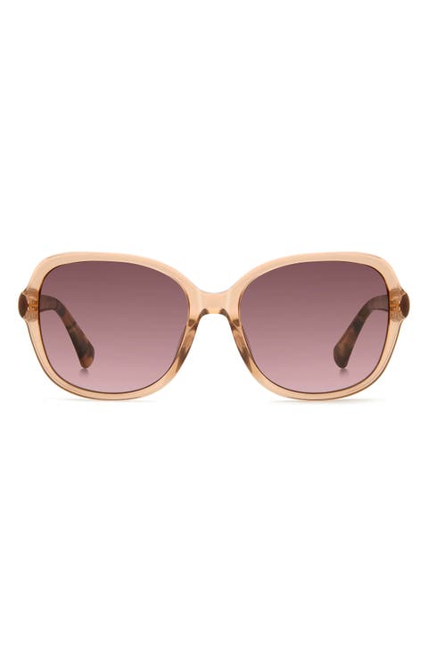 eliza 57mm gradient round sunglasses