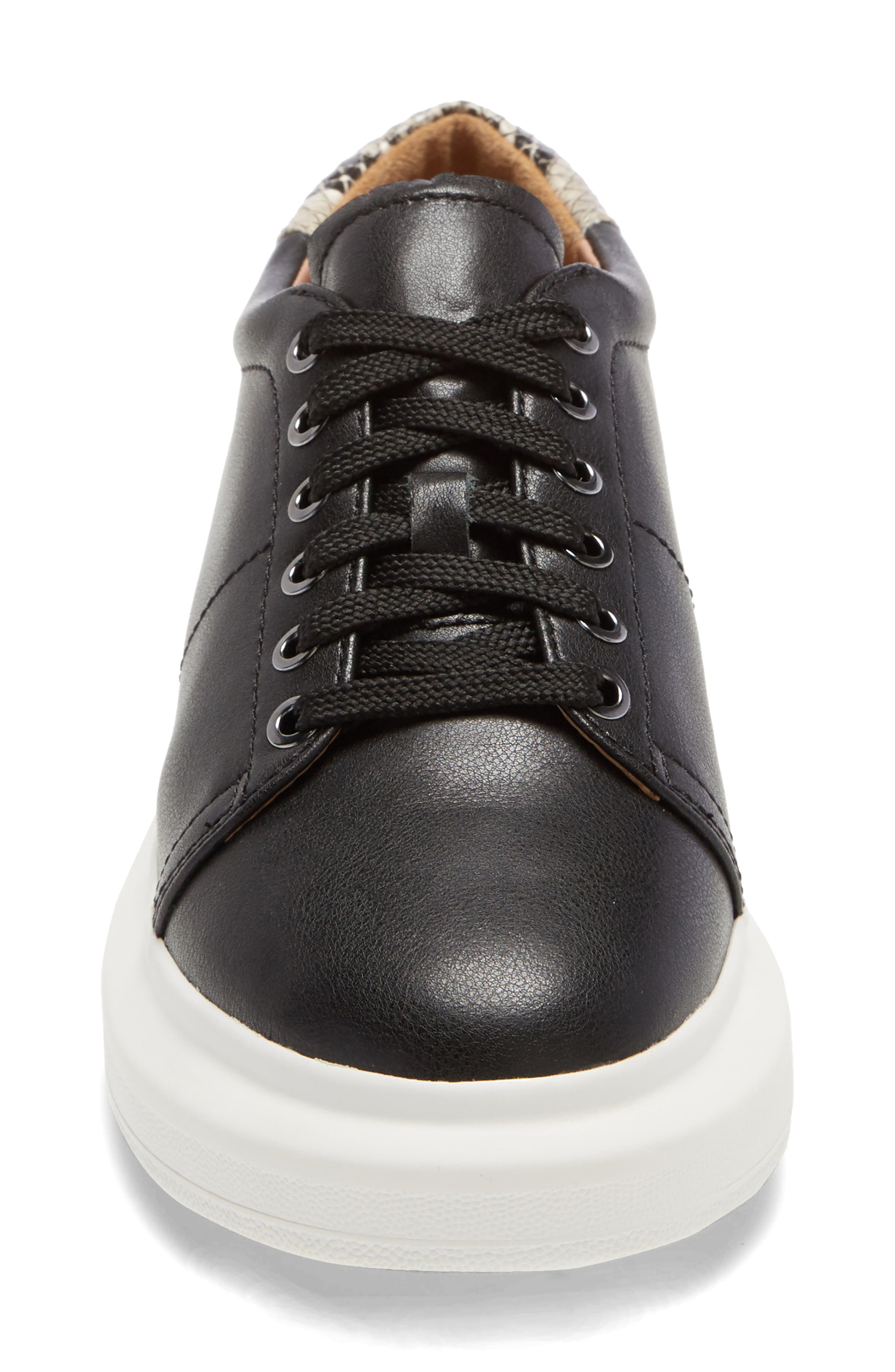 Kelsey Platform Sneaker, Alternate, color, BLACK/ NATURAL BLACK