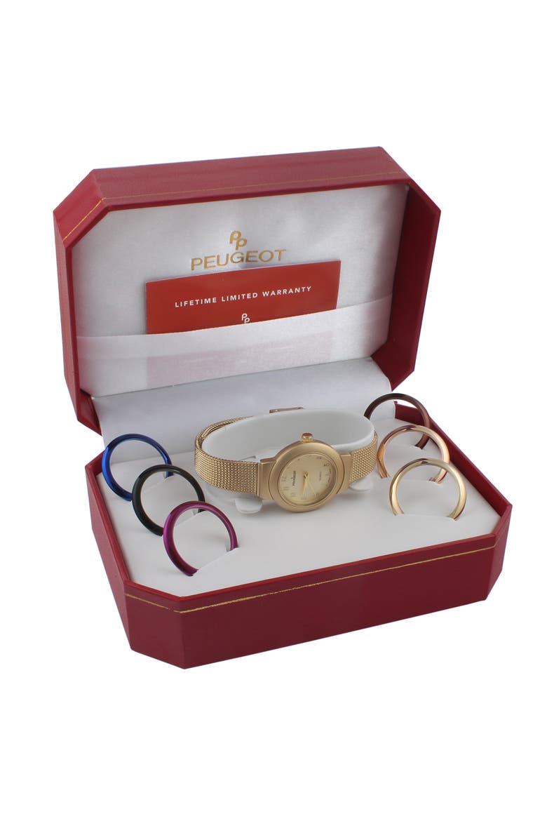 Seven Interchangeable Bezel Watch Gift Set- 25MM, Alternate, color, Gold