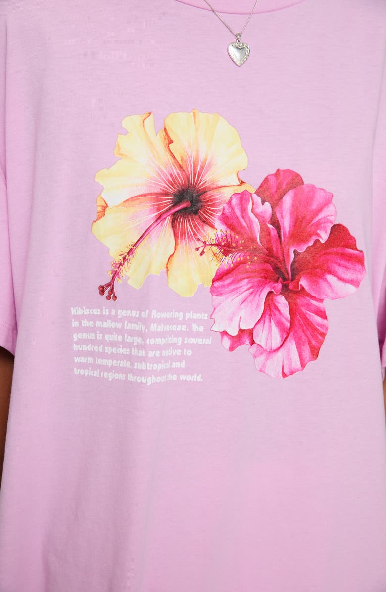 Hibiscus Haven Oversize Organic Cotton Graphic T-Shirt