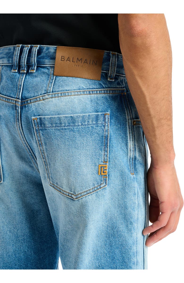 Balmain Straight-leg Blue denim jeans, Alternate, color, Blue