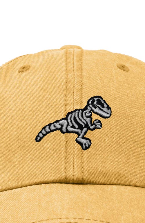 Dalix Fossil Embroidered Outdoor Hat In Washed Gold