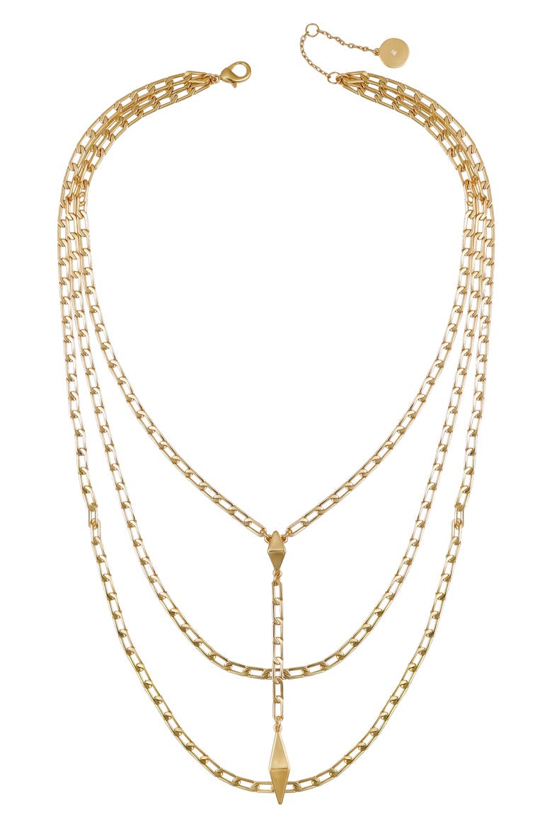 Layered Chain Necklace, Alternate, color, GOLD