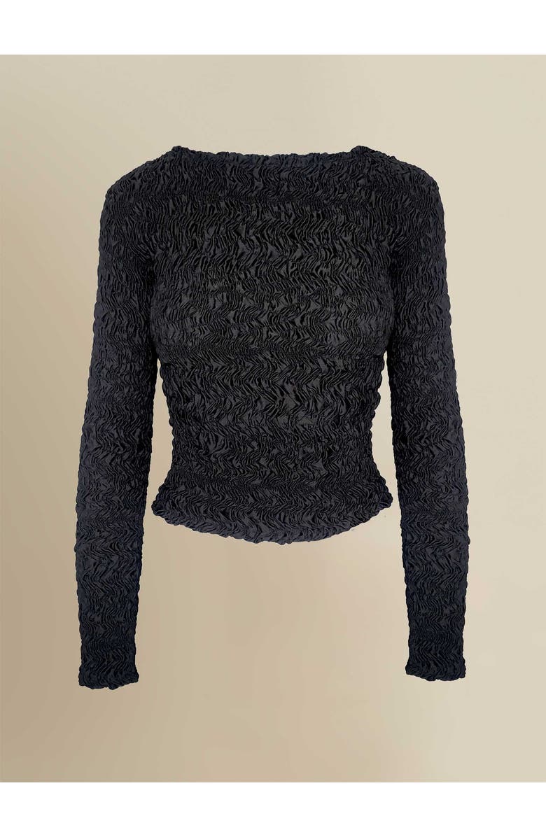 Contessa Mills Blair Cozy Elevated Long-Sleeve Cotton T-Shirt, Main, color, Black