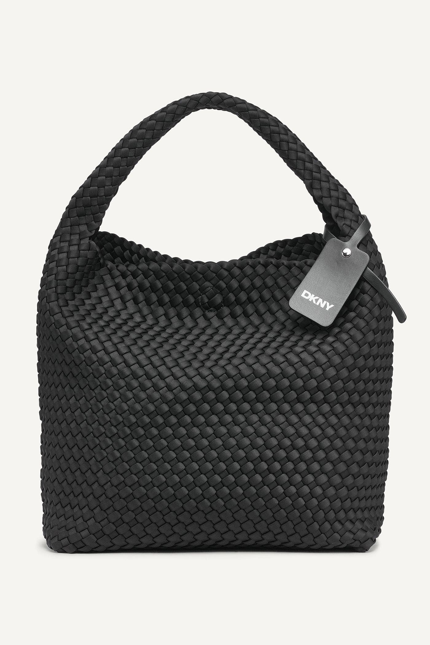 DKNY Giselle Hobo, Main, color, Black/Silver