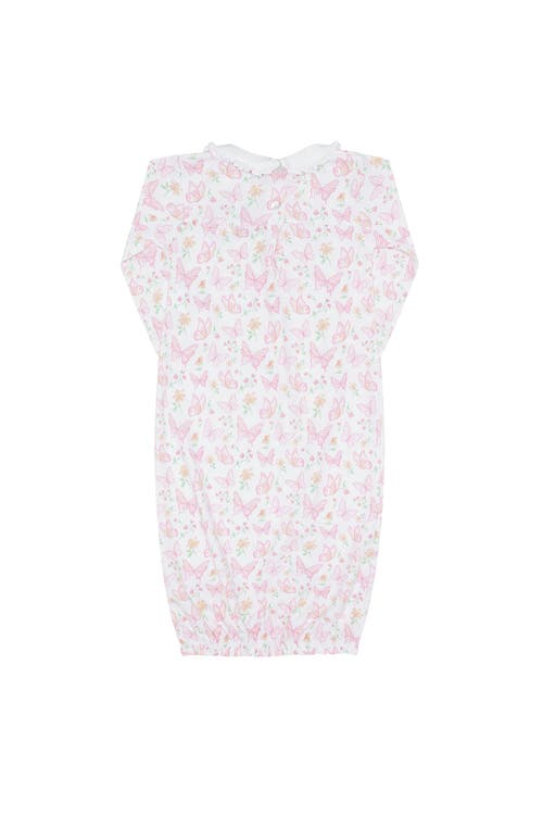 Nellapima Butterflies Print Gown In Pink