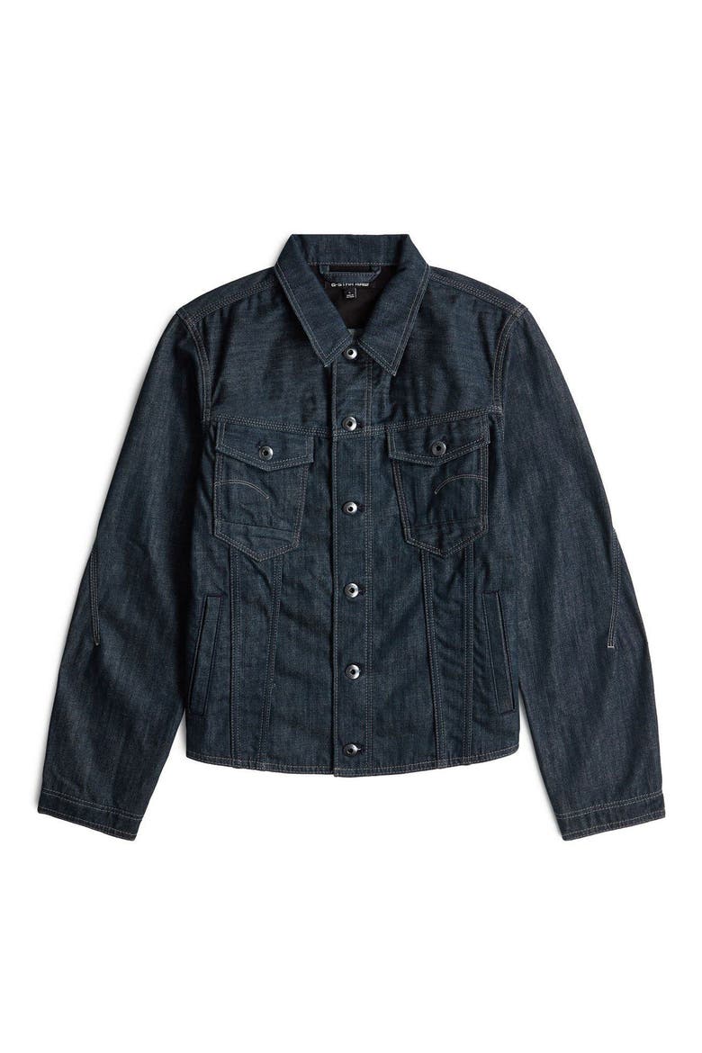 Slim 3D Dart Jacket, Alternate, color, NEO RAW DENIM