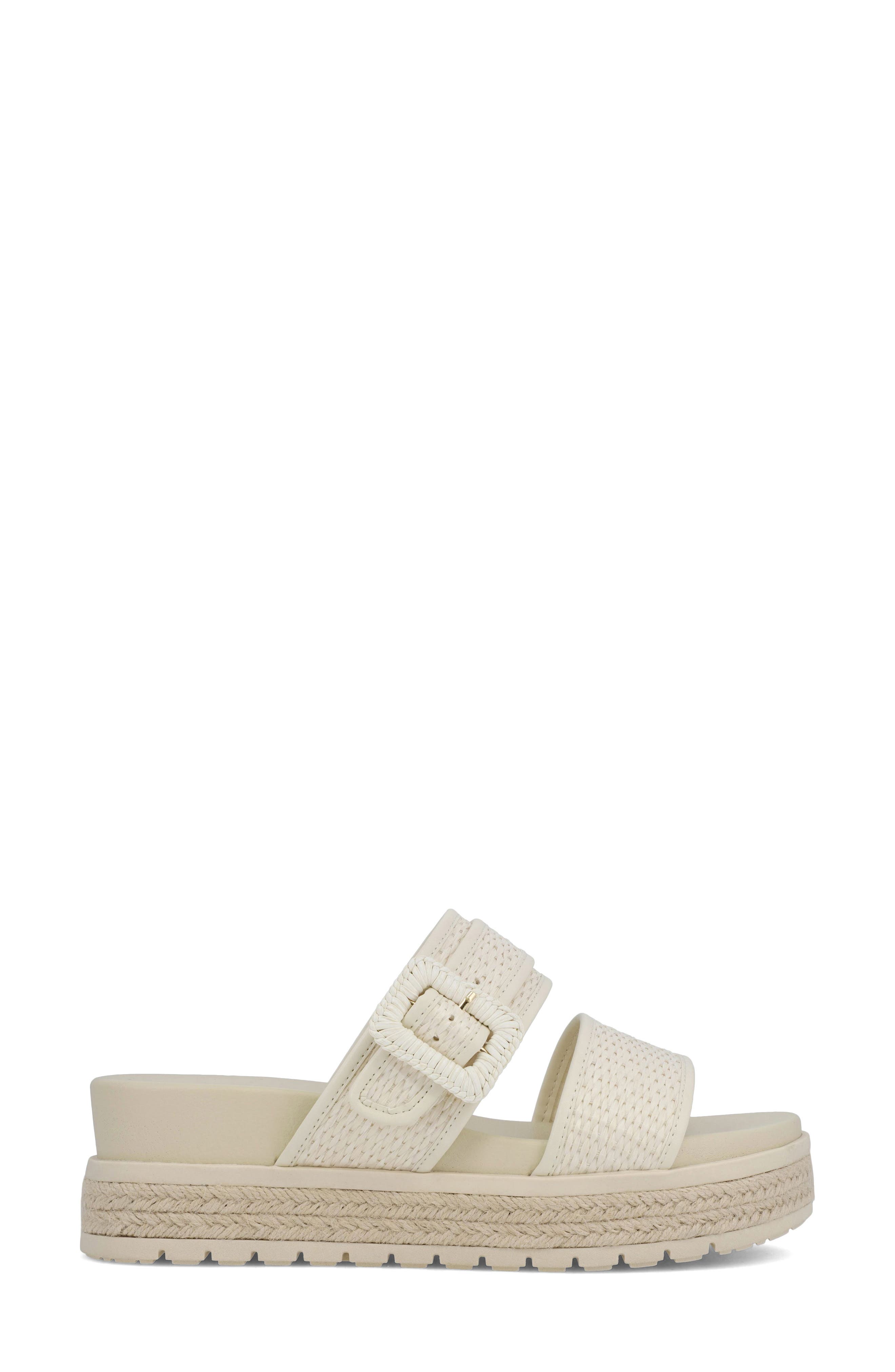 MIA Kylian Espadrille Platform Wedge Slide Sandal, Alternate, color, Bone