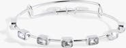 Alex and Ani April Birthstone Emerald Cut Bangle