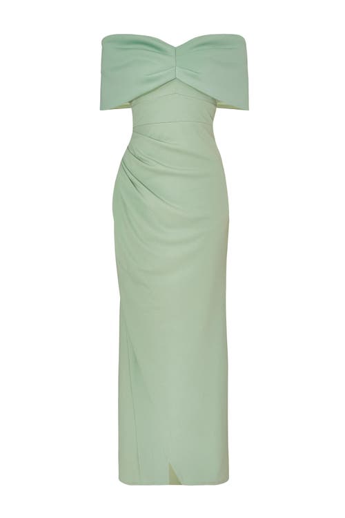 Quiz Scuba Crepe Contrast Wrap Maxi Dress In Green