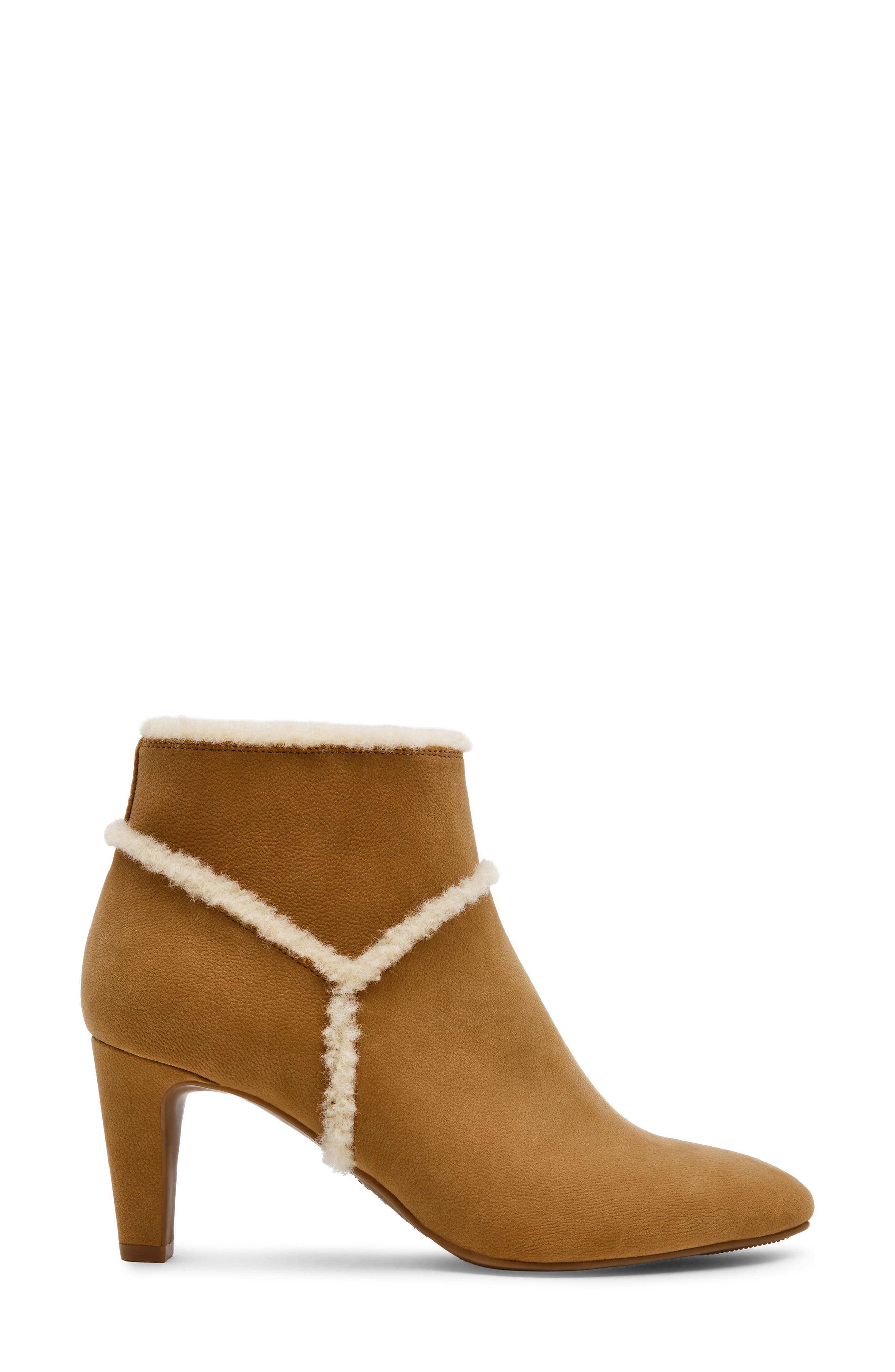 Alfie Bootie with Faux Fur Trim, Alternate, color, TAN TUMBLED
