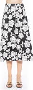 Alexia Admor Zephyr Button Front Midi Skirt