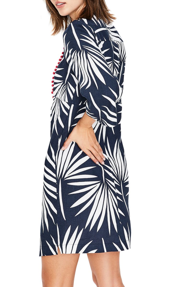 Boden Evangeline Print Linen Dress, Alternate, color, 