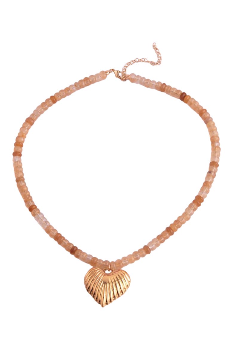 Cola Pendant Necklace, Main, color, BEIGE