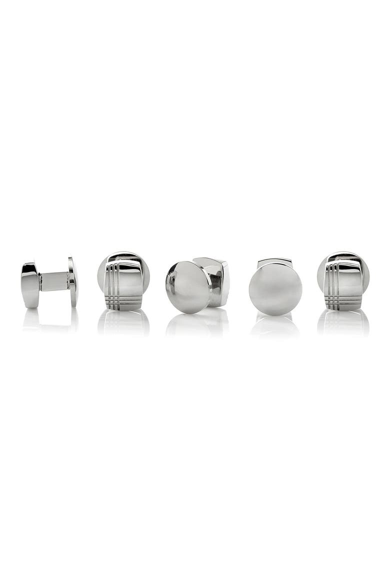 Tartan Shirt Studs, Alternate, color, SILVER