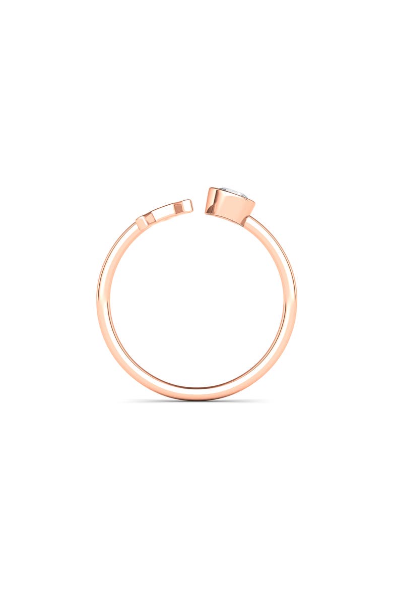 Letter Lab Created Diamond 18K Rose Gold Ring, Alternate, color, 18K ROSE GOLD - A