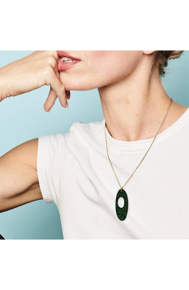 Toolally Hepworth Pendant - Forest Green Glitter, Alternate, color, Forest Green Glitter