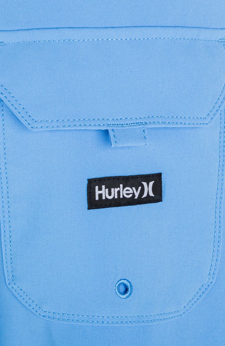 Hurley One & Only Solid Volley Swim Trunks, Alternate, color, Unity Blue