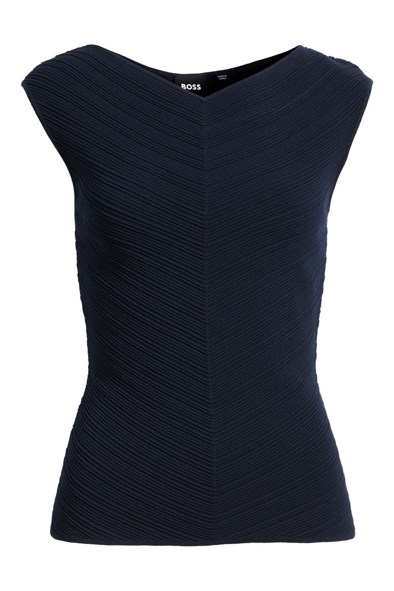 Faitini Rib Sleeveless Top, Alternate, color, DK BU