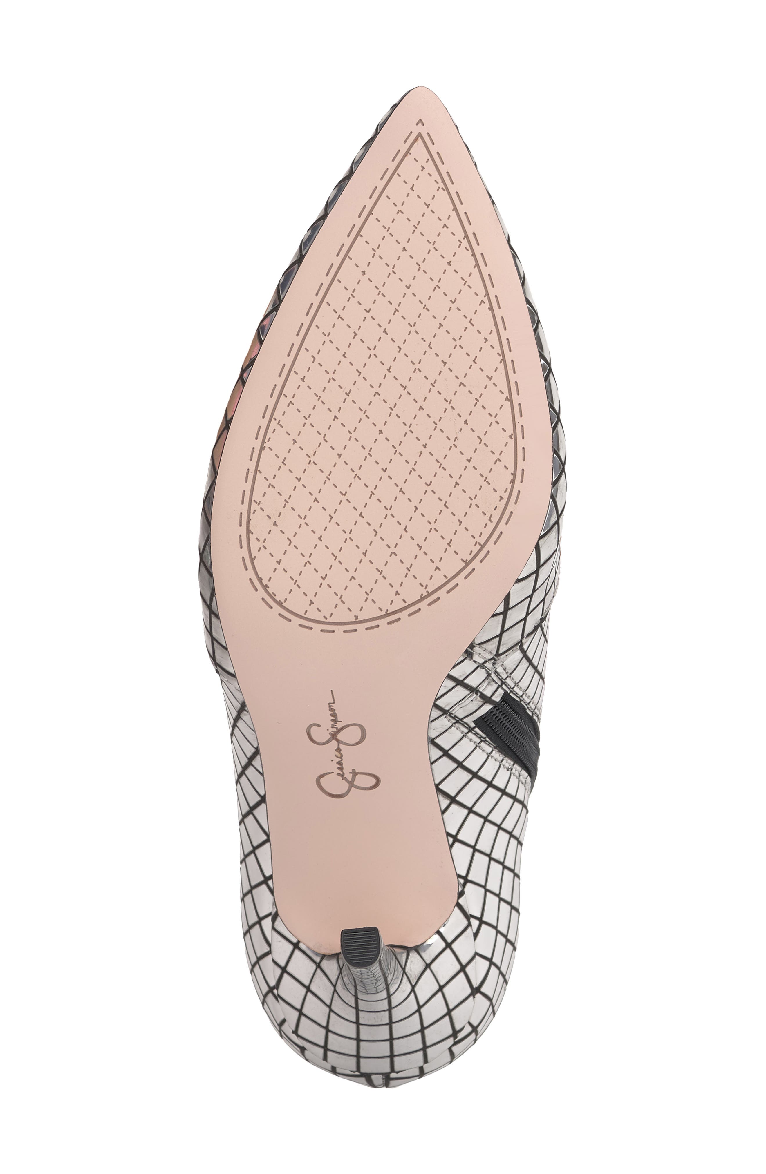 Lirya Pointed Toe Bootie, Alternate, color, BLACK/ SILVER