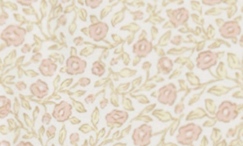 Quincy Mae Primrose Print Organic Cotton Romper In Ivory