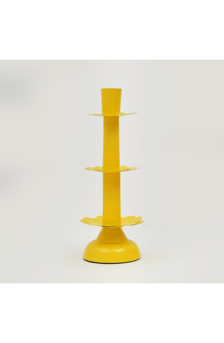 Mela Artisans Sunny Tapered Candleholders, Main, color, Sunny