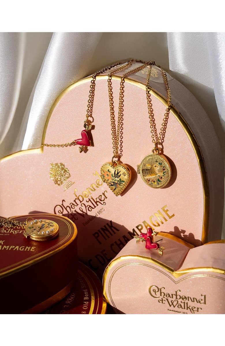 Fable England Running Bunny Locket, Alternate, color, Multi & Gold