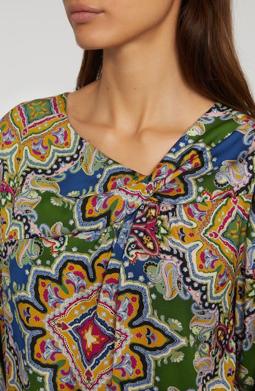 Elie Tahari The Valerie Stretch Silk Top In Valencia Print
