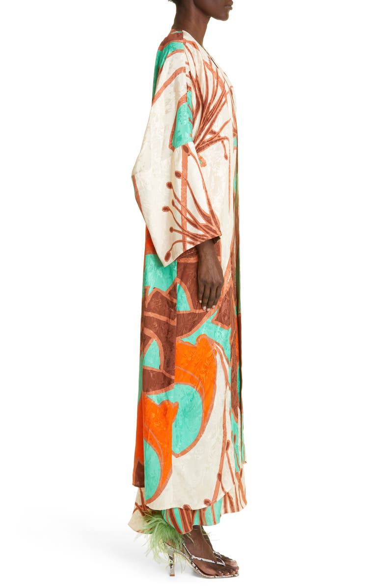 Johanna Ortiz Tropical Pea Romance Floral Jacquard Duster, Alternate, color, 