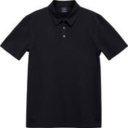 MANGO Solid Cotton Blend Piqué Polo