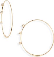 LANA 14K Gold Small Diamond Magic Hoop Earrings