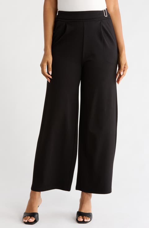 Side Buckle Wide Leg Pants
