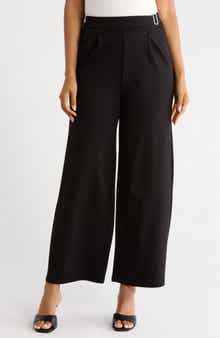 Side Buckle Wide Leg Pants