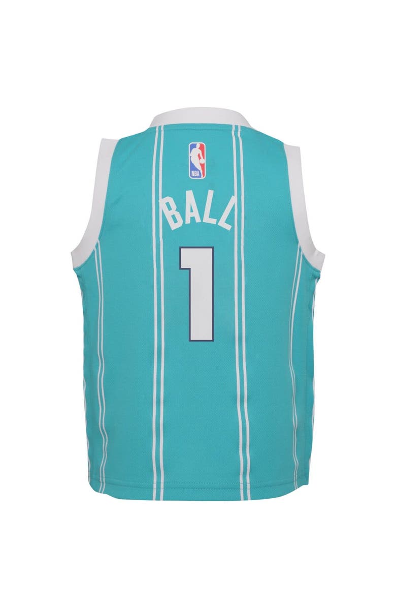 Nike Infant Jordan Brand LaMelo Ball Teal Charlotte Hornets Swingman Player Jersey - Icon Edition, Alternate, color,