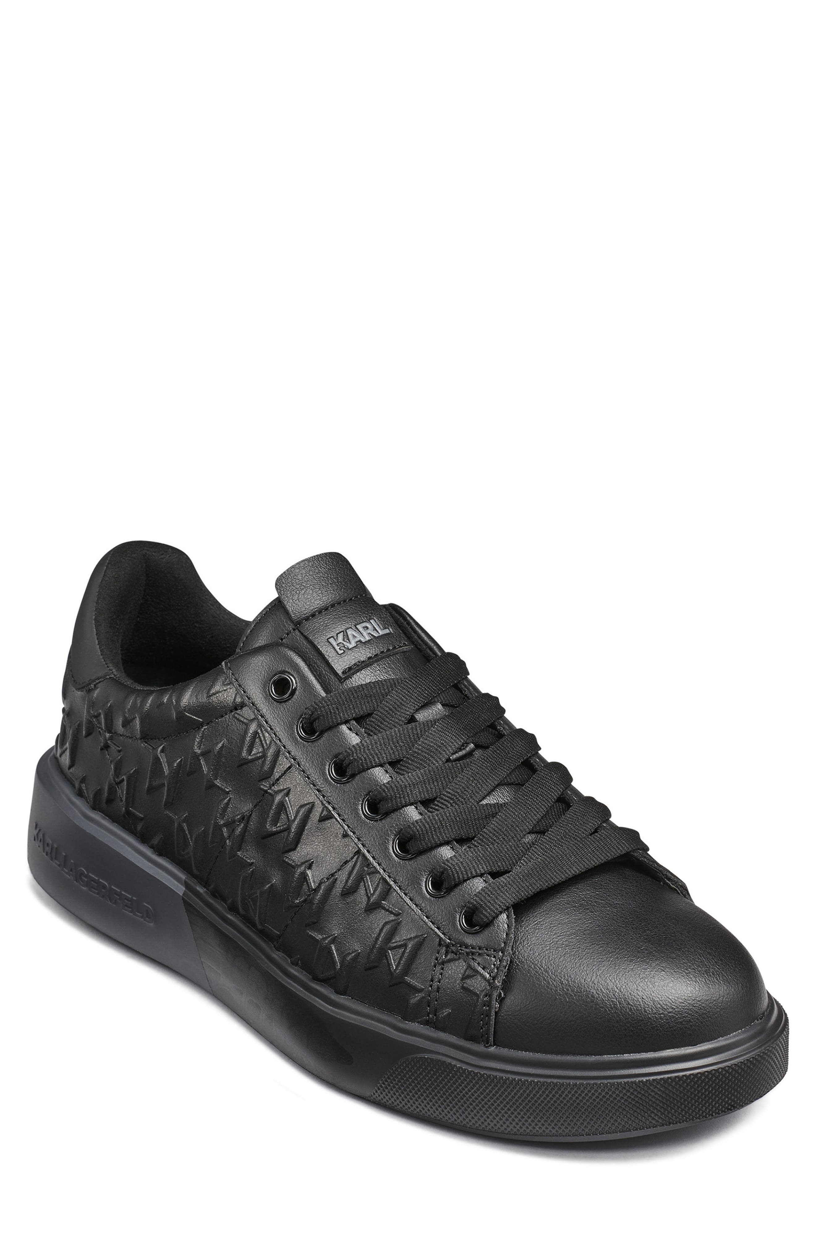 KARL LAGERFELD PARIS Grid Logo Embossed Sneaker