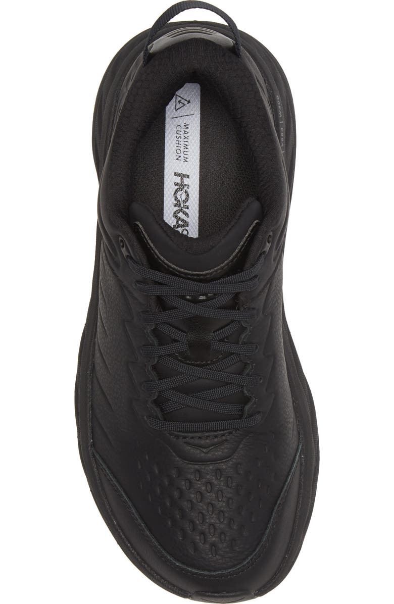 HOKA Bondi SR Water Resistant Sneaker, Alternate, color, Black/ Black