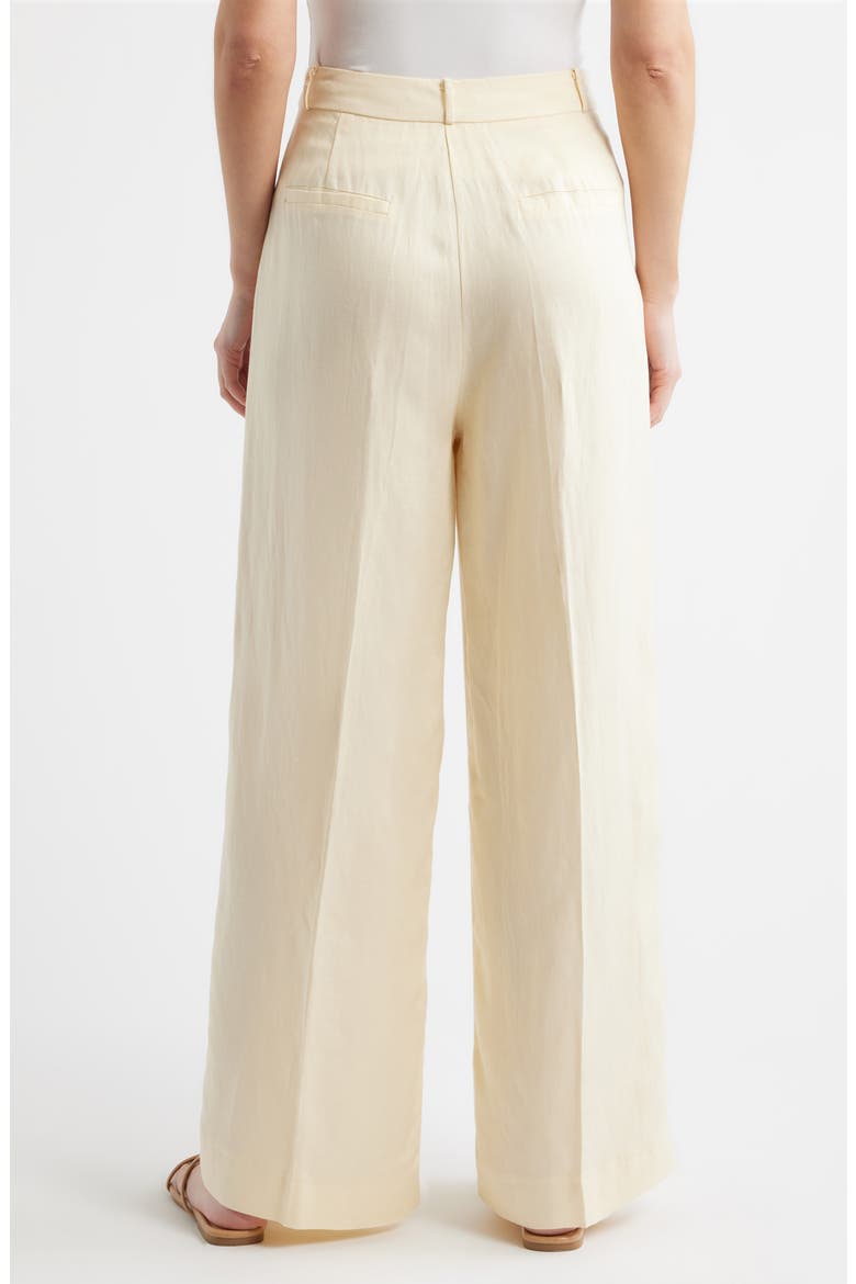 Palermo Pleated Wide Leg Pants, Alternate, color, ECRU