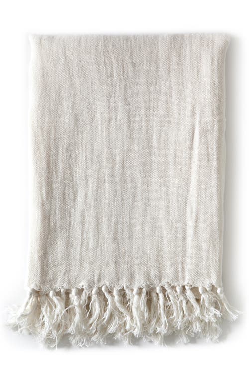 Pom Pom at Home Montauk Throw Blanket in Cream 
