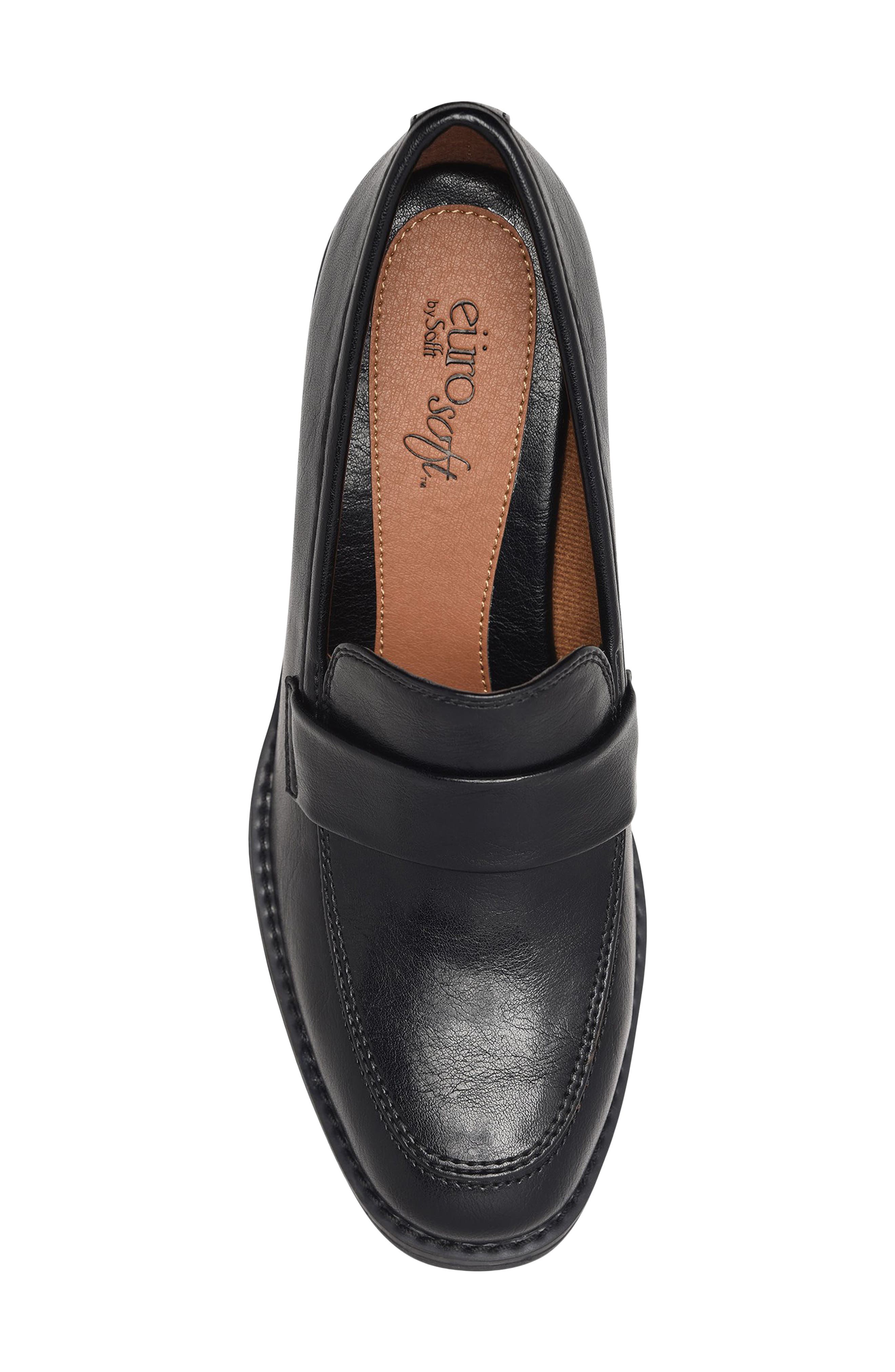 Harrietta Block Heel Loafer, Alternate, color, BLACK