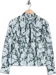 Derek Lam 10 Crosby Valentine Tie Neck Cotton Shirt