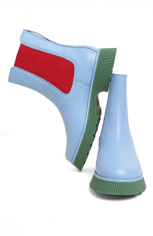 Charlotte Stone Esmee Lug Sole Chelsea Boot In Blue