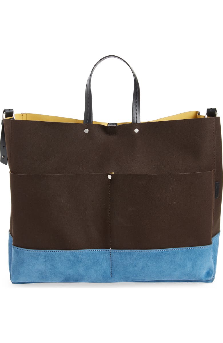 Jil Sander Base Pocket East/West Tote, Main, color,