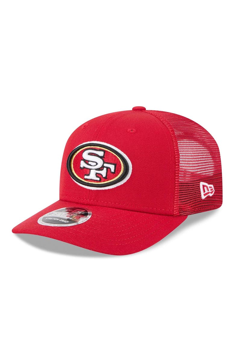 Men's New Era Scarlet San Francisco 49ers 80th Anniversary Side Patch 9SEVENTY Trucker Adjustable Hat, Alternate, color, Scarlet