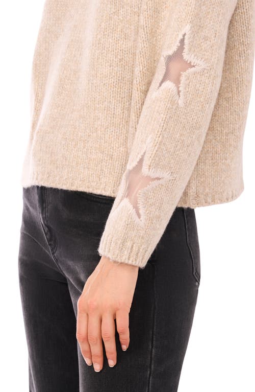 Halogen ® Cozy Star Sleeve Sweater In Neutral